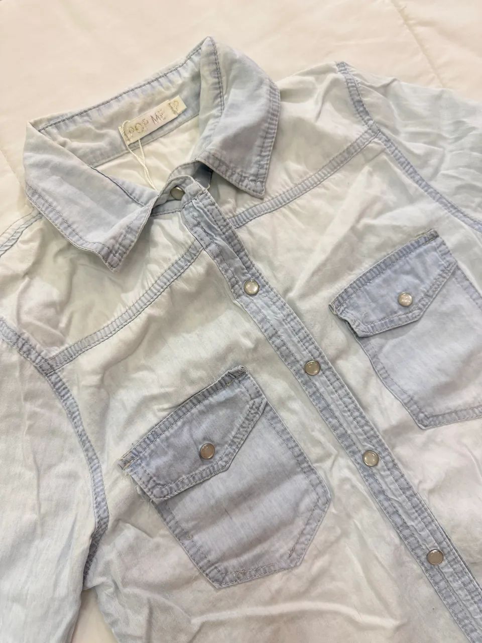 Camiseta Jeans P/M | Semi Nova - Foto 2