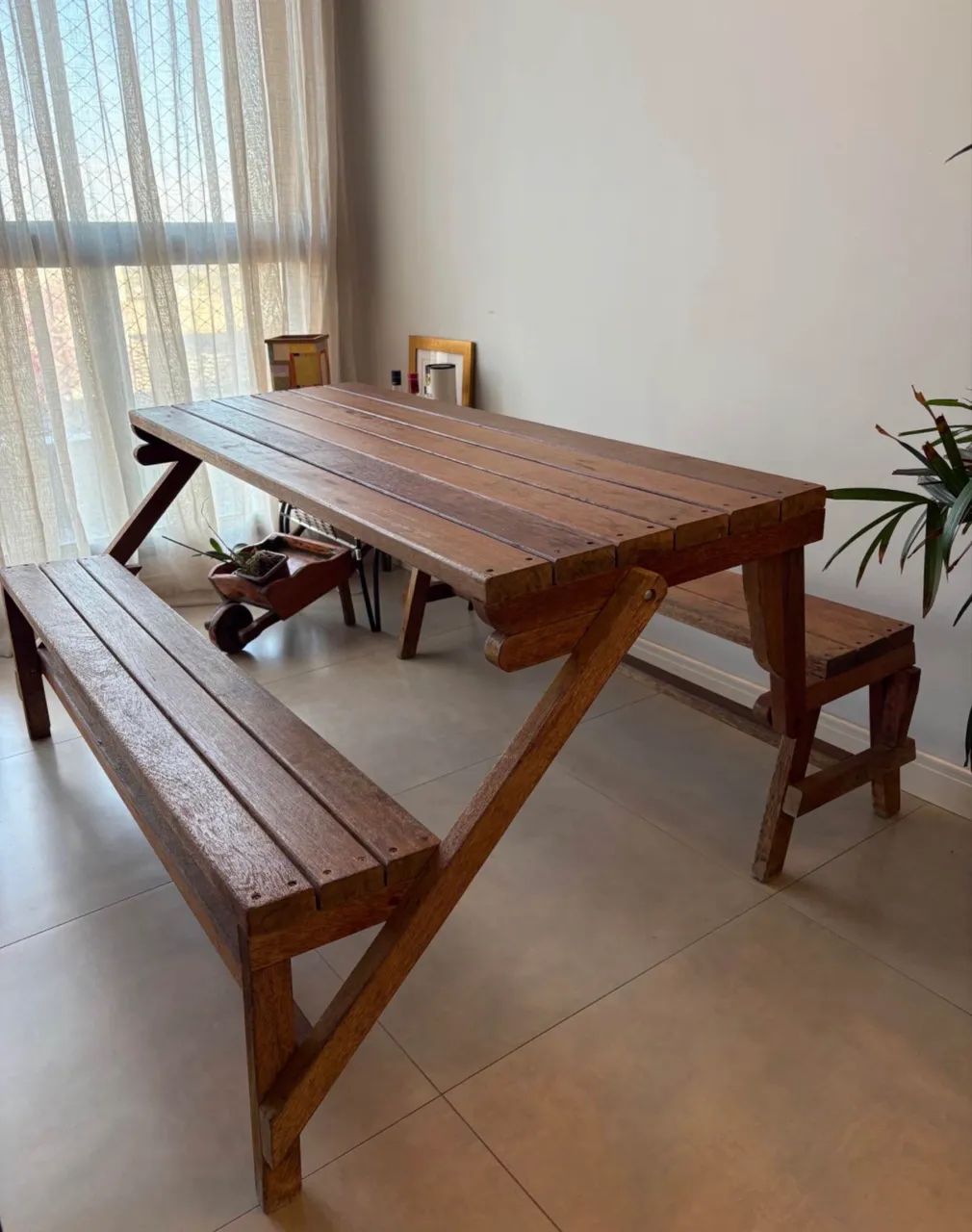 Mesa | Banco Madeira itauba  - Foto 2