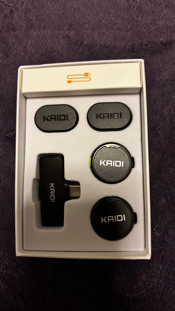 Microfone de Lapela Sem Fio Kaidi KMF4-C - Tipo-C - Foto 4