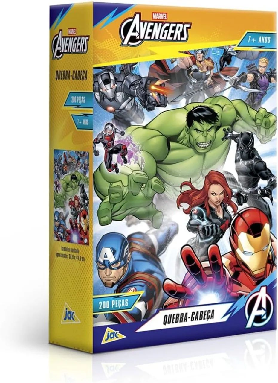 Os Vingadores - Quebra-cabeça 200 Peças - Marvel - JAK
