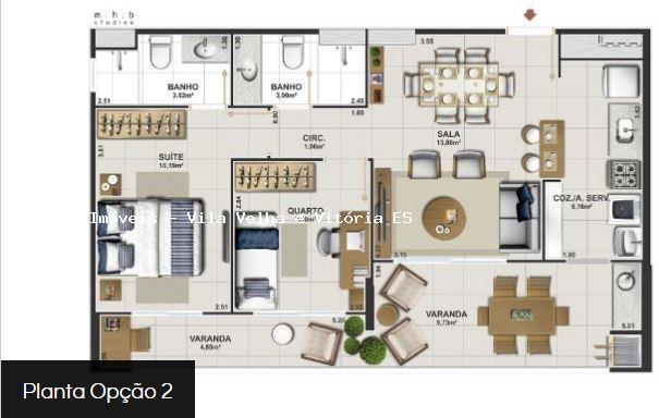 Apartamento para venda em vitória, jardim camburi, 2 dormitórios, 1 suíte, 2 banheiros, 2 - Foto 14
