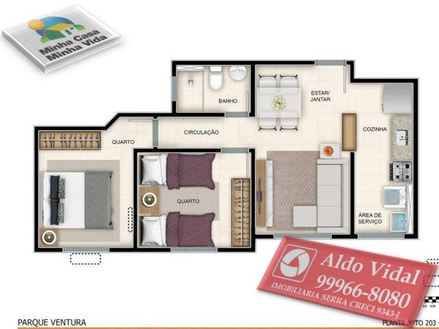 ARV130- Apartamento 2 Q Próximo a Praia Balneário de Carapebus - Foto 18