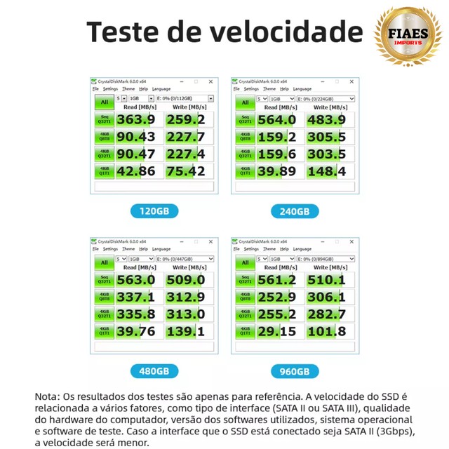 SSD 128 GB - 256 GB - 512 GB e 1 TB Kingspec Promoção + Frete Grátis* - Foto 4