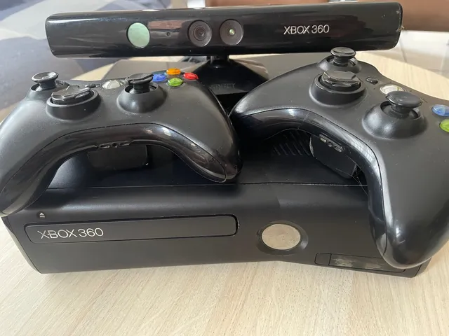 Xbox 360 Desbloqueado 2 Controles + 10 Jogos - Escorrega o Preço