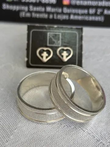 Par de Aliança de Prata 950 - Foto 2