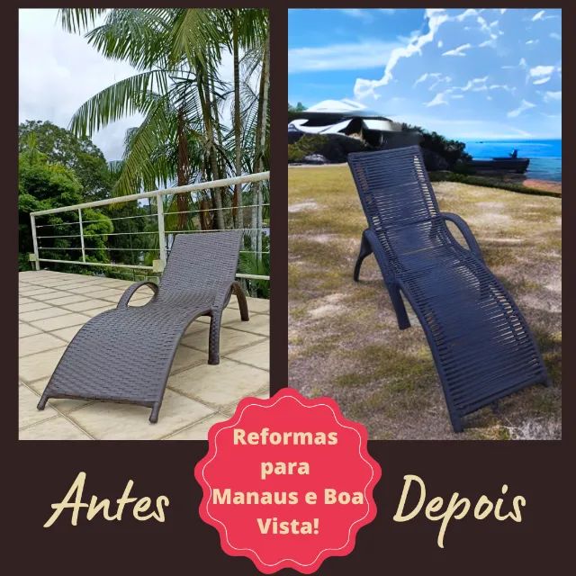 Espreguiçadeira em Fibra e Corda Náutica