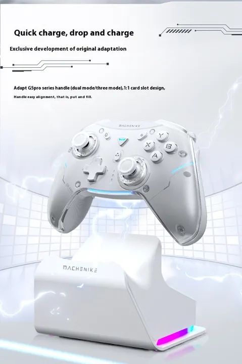 Controle MACHENIKE-G5Pro Max efeito hall, sem fio com doca de carregamento. *Lacrado* - Foto 4