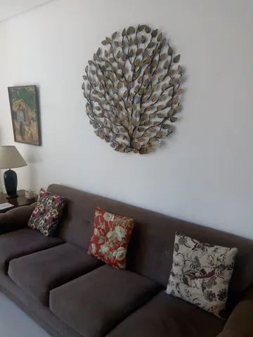 Mandala de folhas rústica Ferro 100cm  - Foto 2