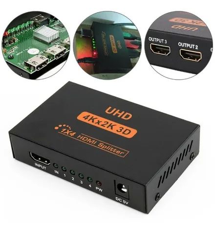Splitter Distribuidor Divisor Hdmi 1x4 Versão 4k 3840p 3d- Produto novo - Foto 4