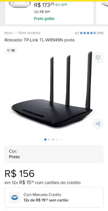 Roteador TP-Link TL-WR949N - Nunca Usado - Foto 2