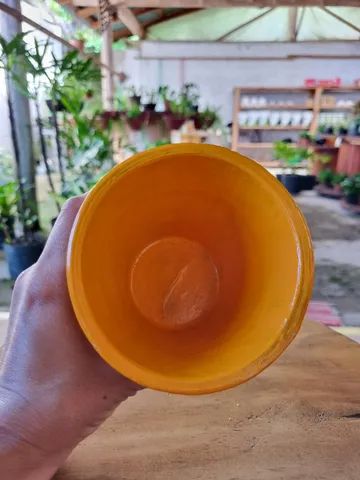 Vaso Cachepot de cerâmica pintado à mão Gatinhos - Foto 4