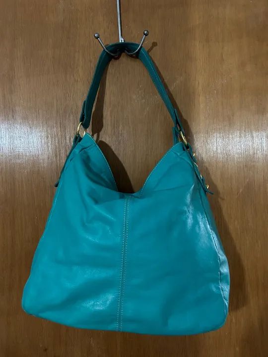 Bolsa de couro Verde Petróleo - Foto 3