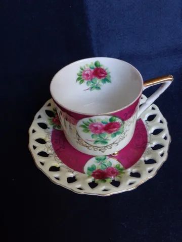  Xicara Royal Halsey e Pires-Vintage anos 50- Japan(Item para Colecionadores ou Decoração)