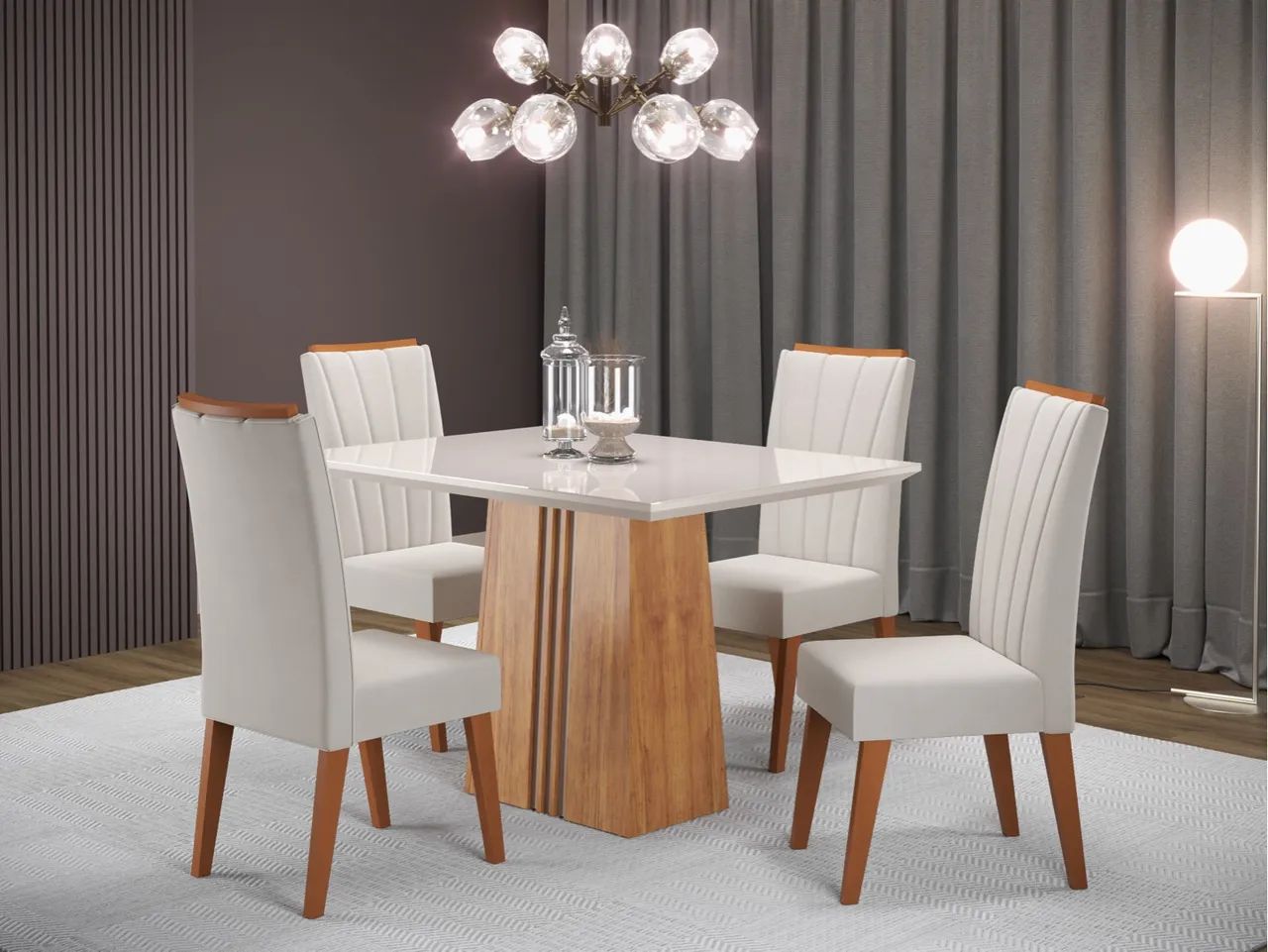 Mesa de Jantar 120 com 4 Cadeiras OFERTA s5433
