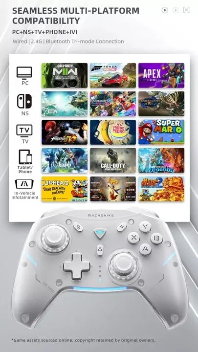 Controle MACHENIKE-G5Pro Max efeito hall, sem fio com doca de carregamento. *Lacrado* - Foto 3