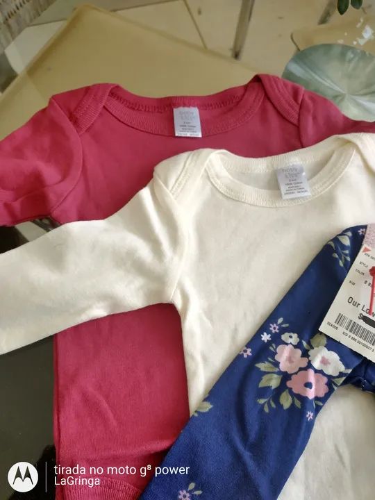 Lote de 3 Bodyes para Bebê - Foto 2