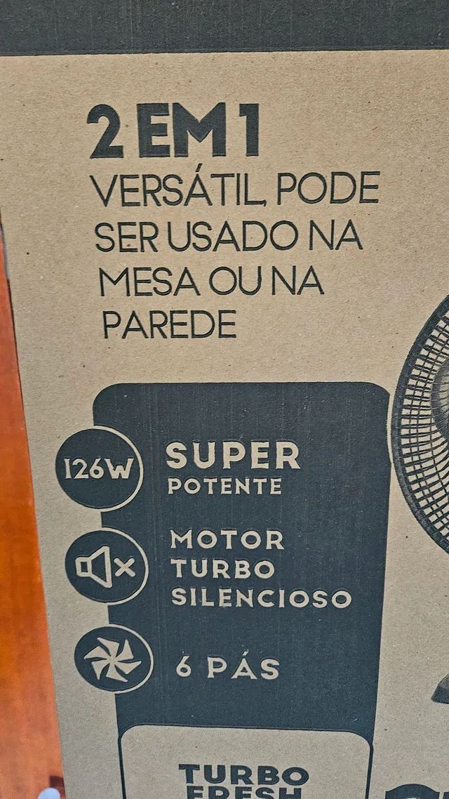 IMPERDÍVEL VENTILADOR MALLORY TURBO FRESH 2 M 1 MESA E PAREDE R$195.00 AVISTA.  - Foto 2