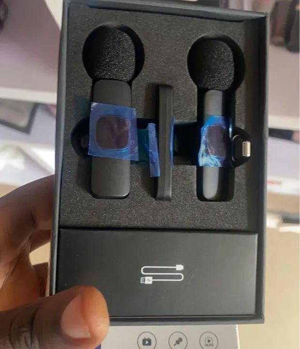 Microfone Lapela Duplo 