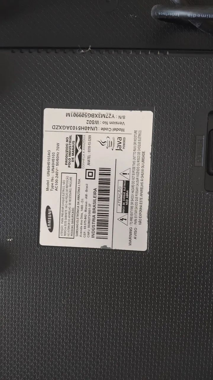 Smart Tv Samsung 40" polegadas. 64318192452867123