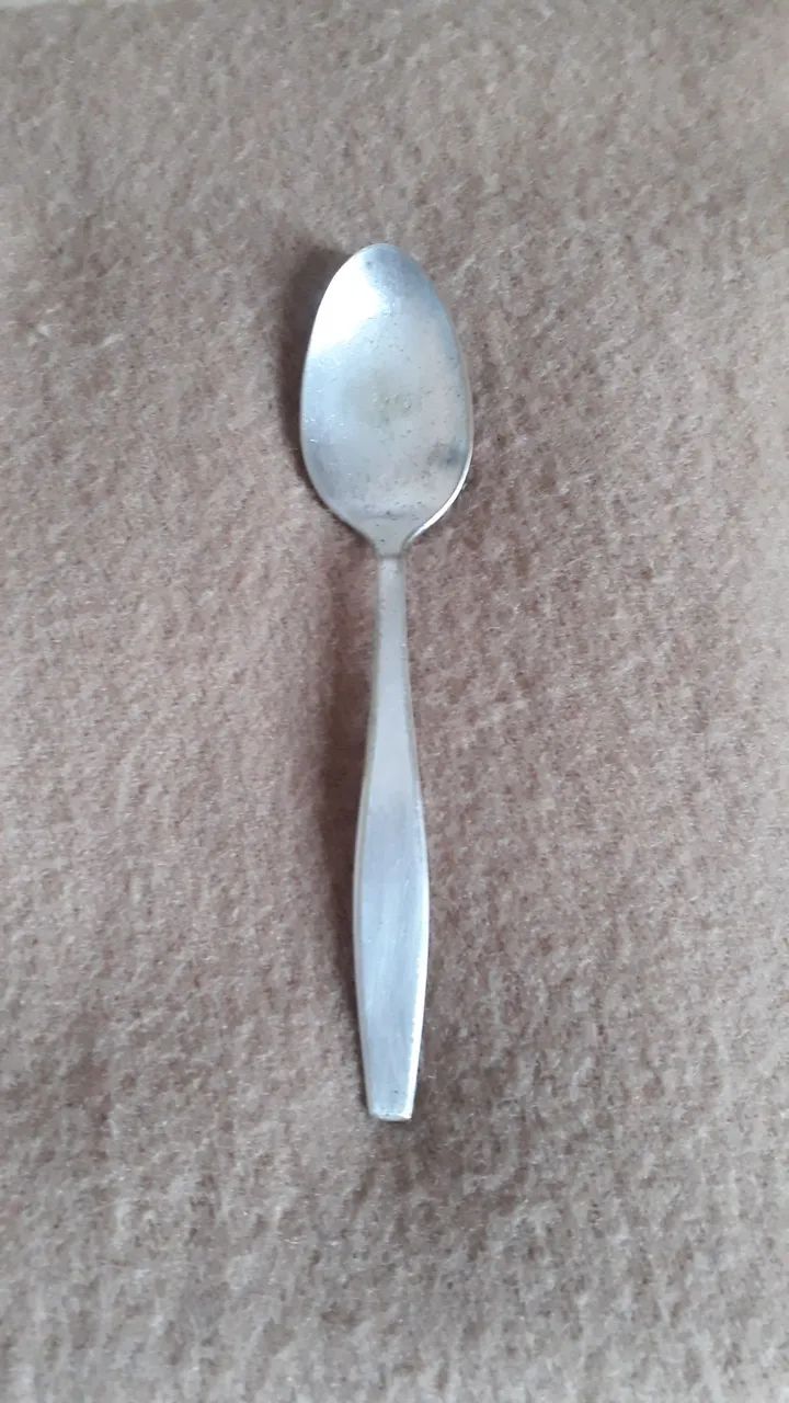 Colher de Metal Vintage,  banhada  a prata