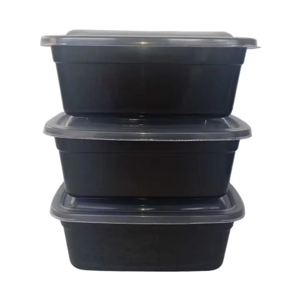 Pote retangular 1000ml com tampa - Foto 3