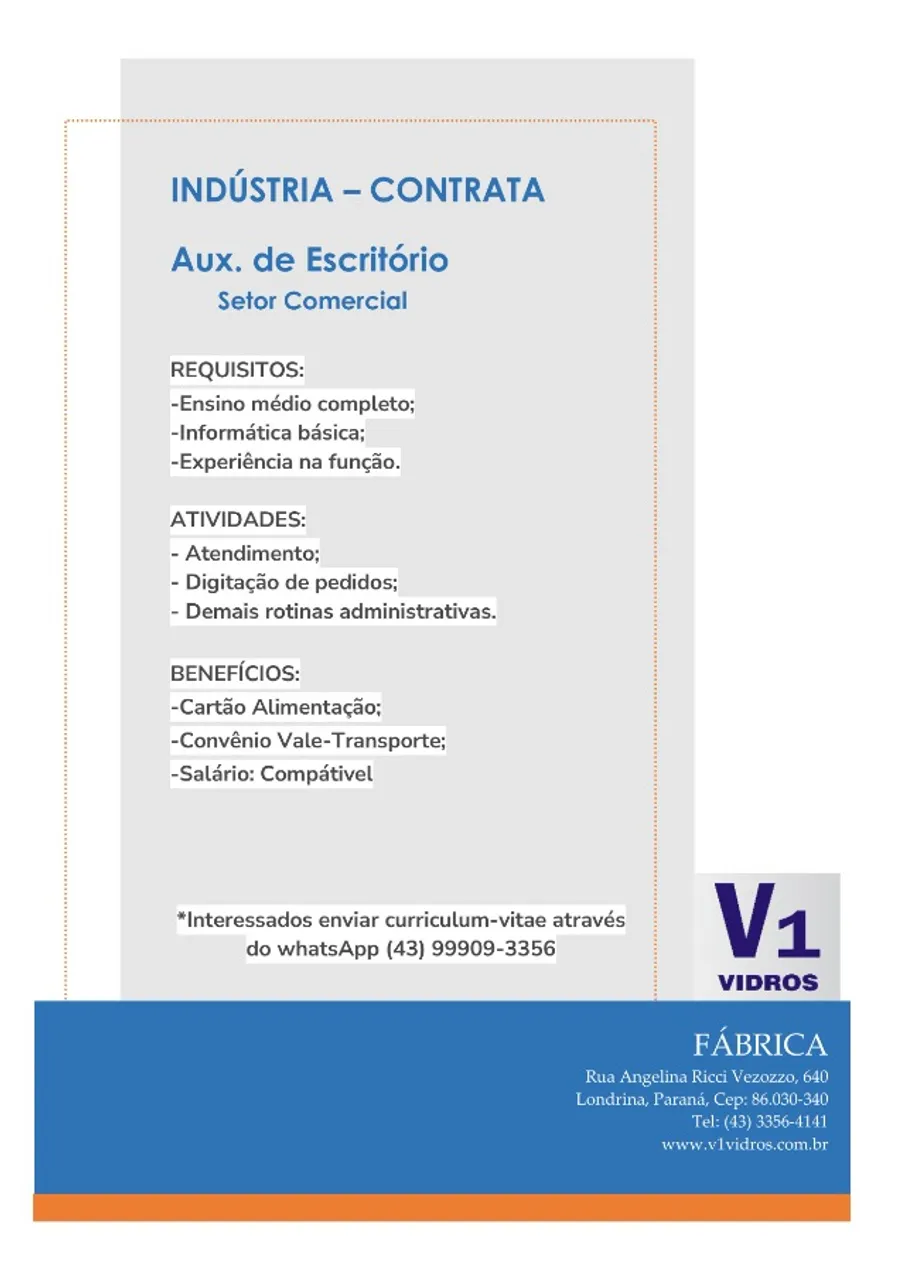 Aux. de Escritório (Set. Comercial)