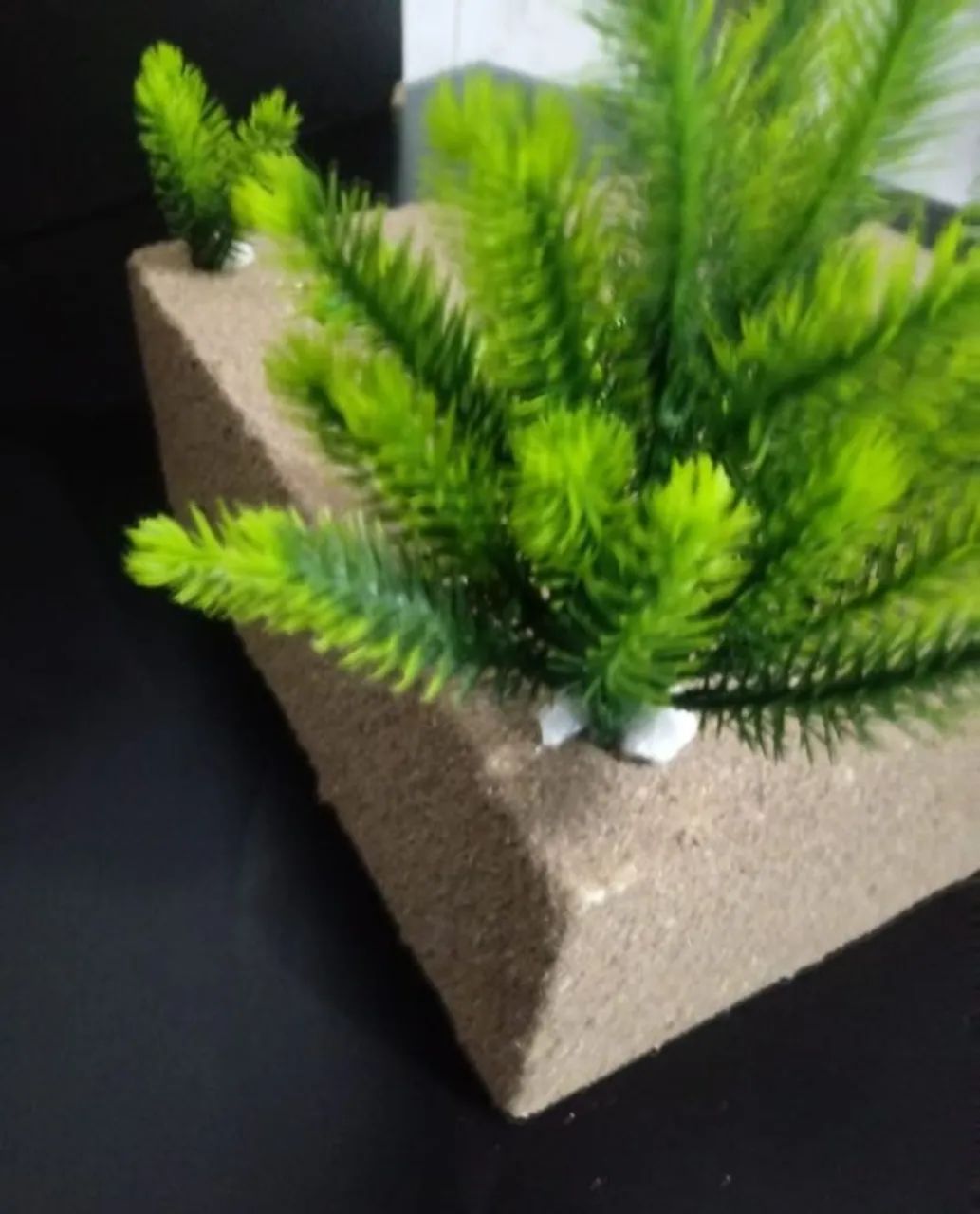 DECORAÇÃO ARTESANAL DE ISOPOR PARA PEQUENAS PLANTAS - Foto 2