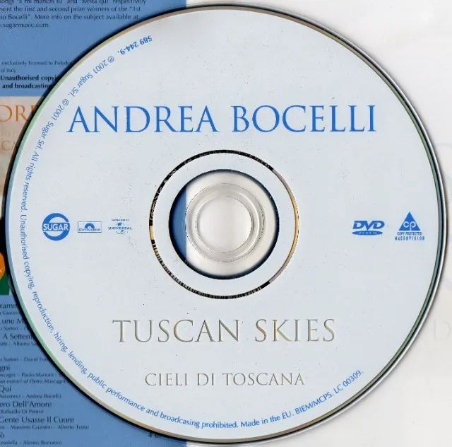 Dvd Andrea Bocelli - Tuscan Skies - Foto 3