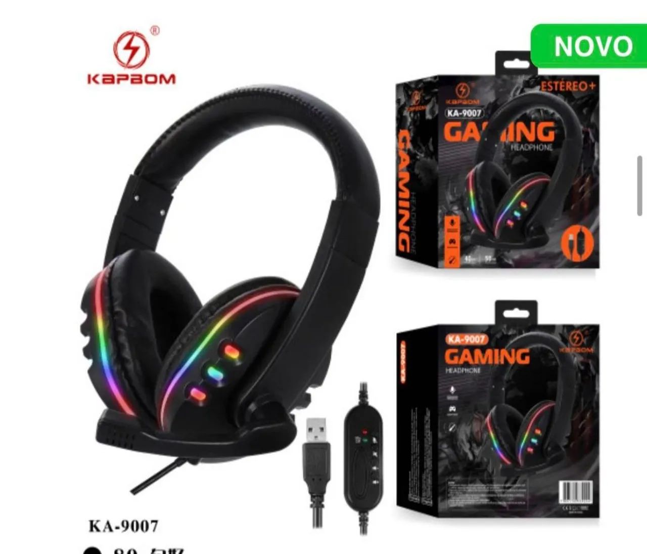 Headset Gamer LEHMOX LEF-1040 com Microfone e LED RGB - Foto 2