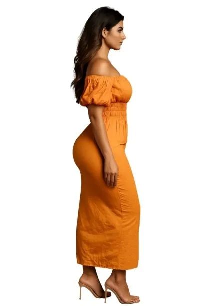 Vestido Longo Femininas Viscose Sem Forro - Foto 3
