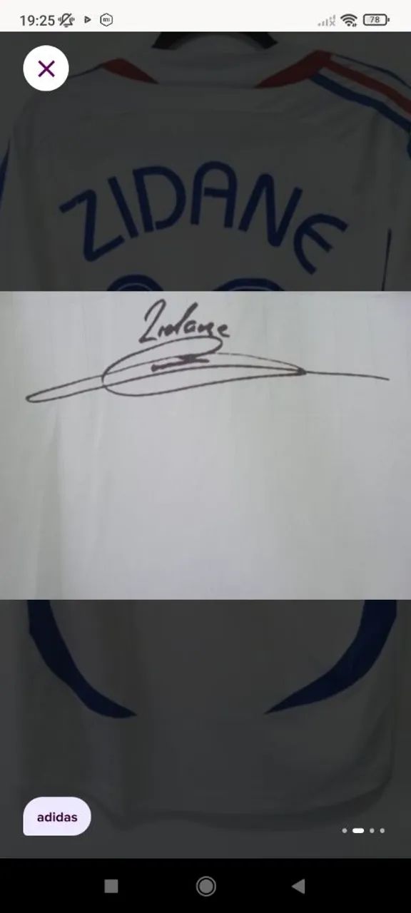 Camisa França Final Copa 2006 #10 Zidane Autografada Certificada - Foto 2