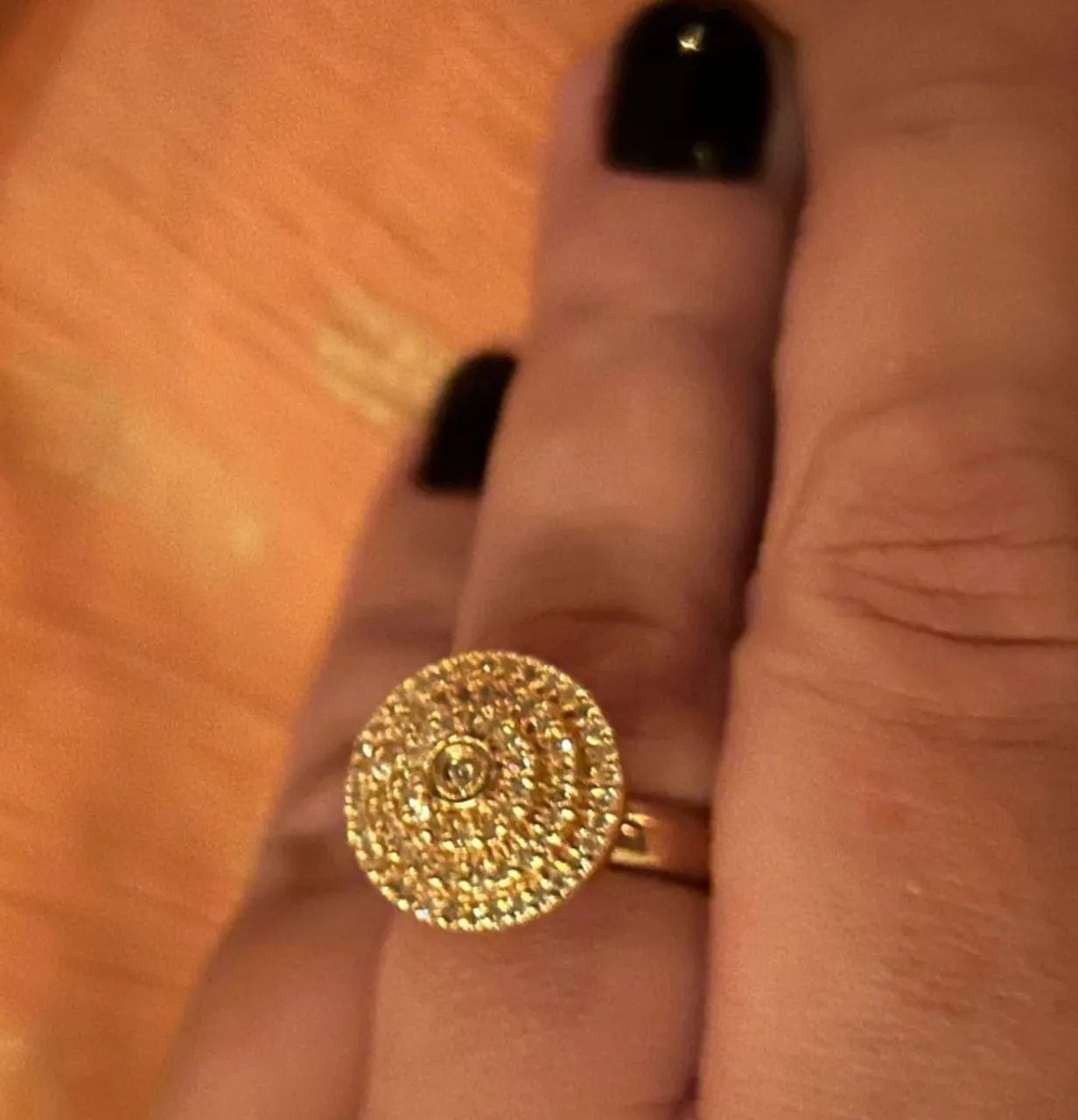 Anel ouro 18k pavê de diamantes  - Foto 3