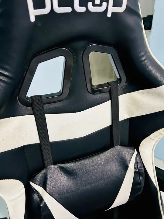 Cadeira Gamer PCTOP - Preto e Branco - Foto 6