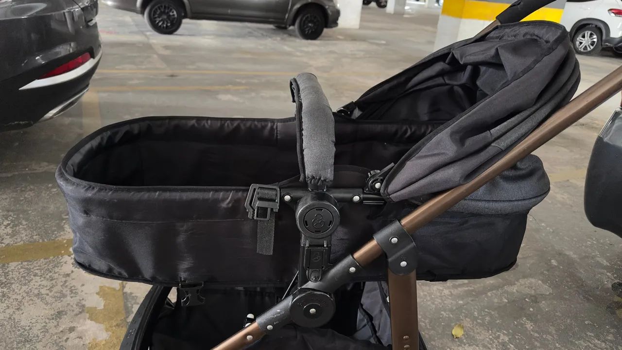 Carrinho de Bebê Moisés Olympus Black Bebê - Galzerano - Foto 5
