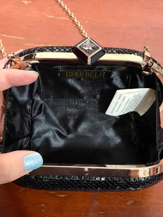 Bolsa de Festa Clutch Preta NOVA - Foto 3