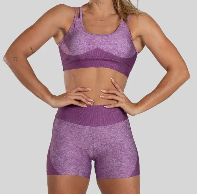 Conjunto Fitness Roxo - Top e Short