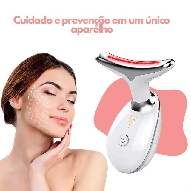 Massageador Facial Led Aparelho Tratamento Com Luz (Cor Sortida) - Foto 4