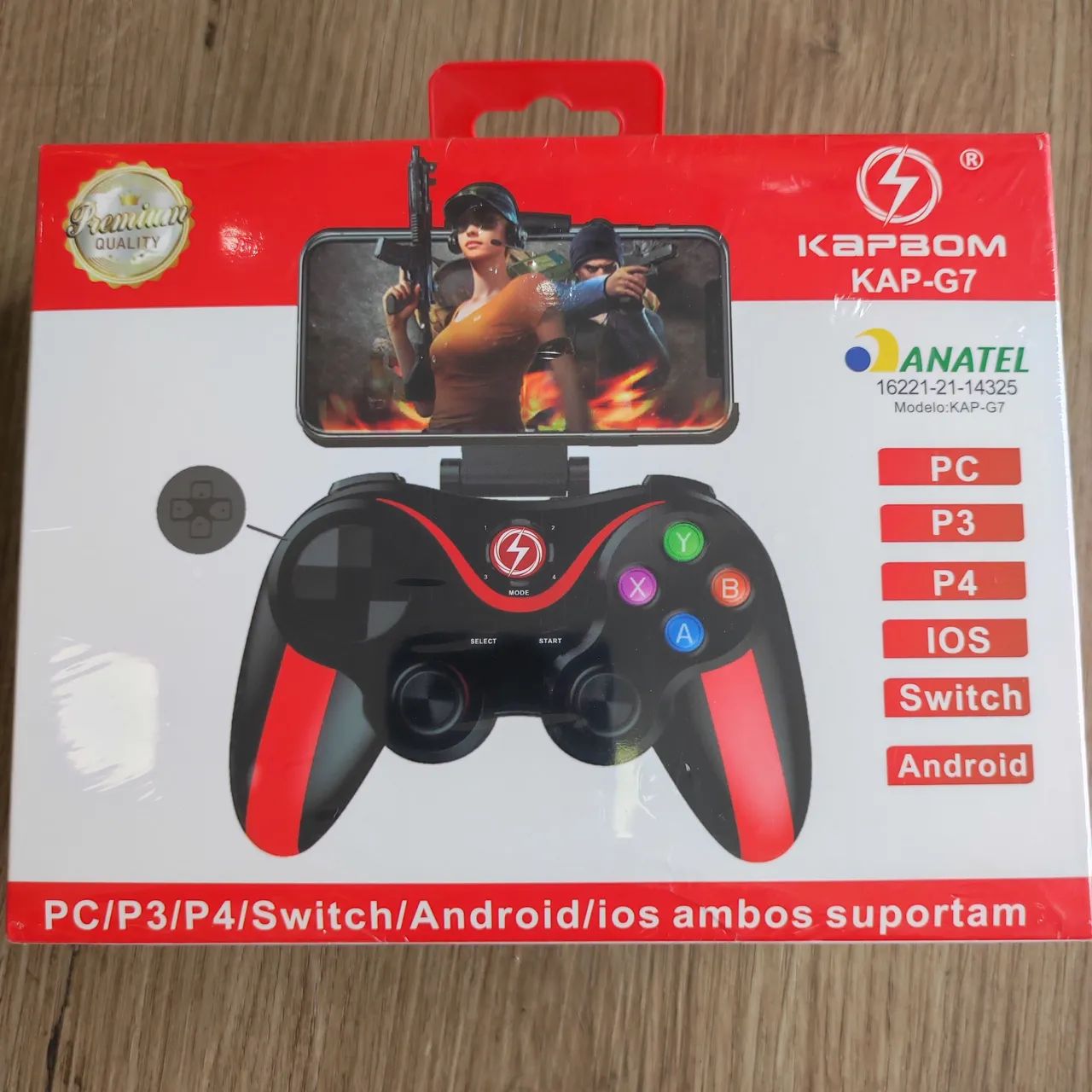 Controle para Celular KAPBOM KAP-G7 - PC/PS3/P4/Switch/Android/iOS