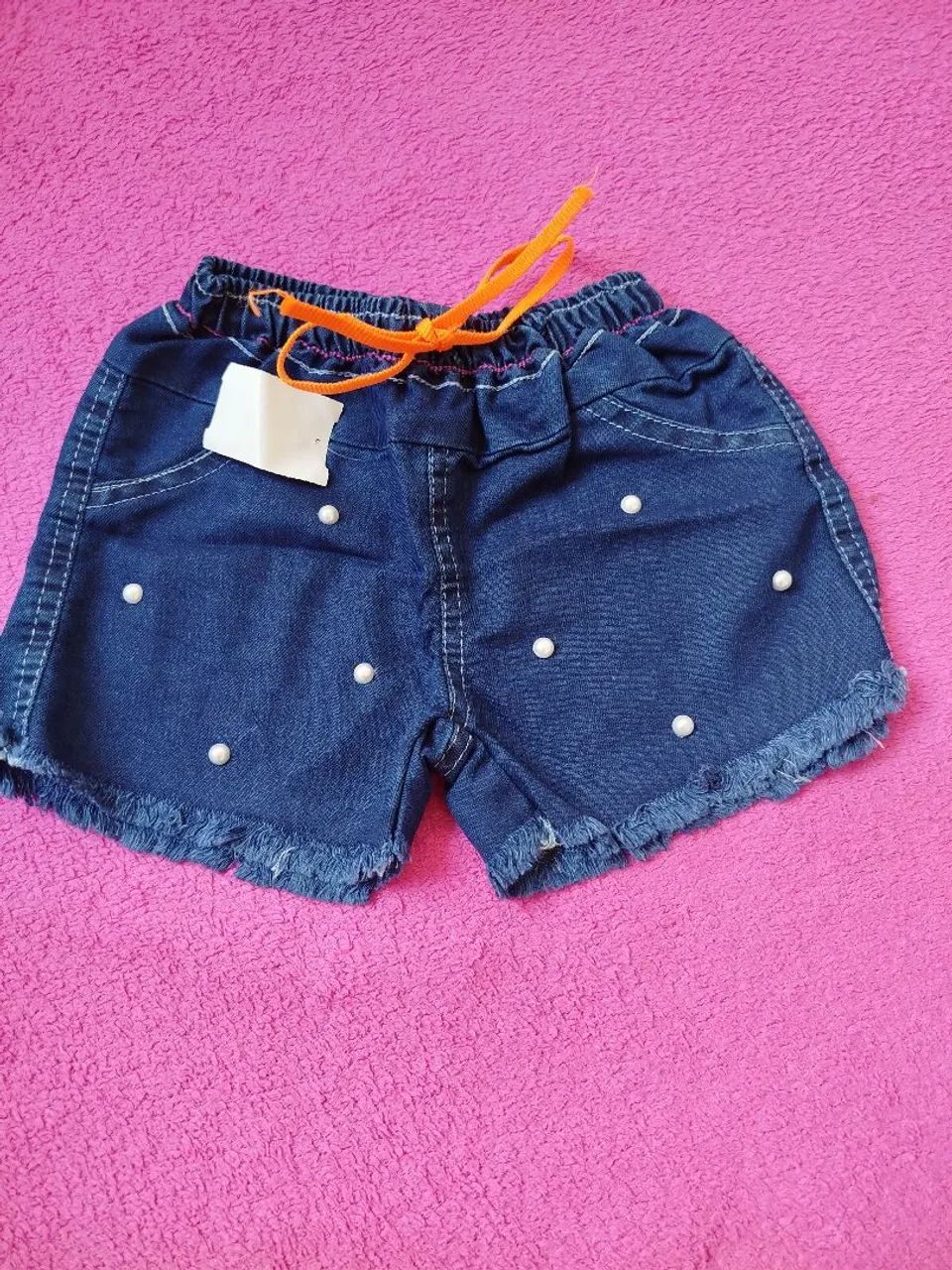 Shorts Jeans Infantil com Detalhes - Foto 4