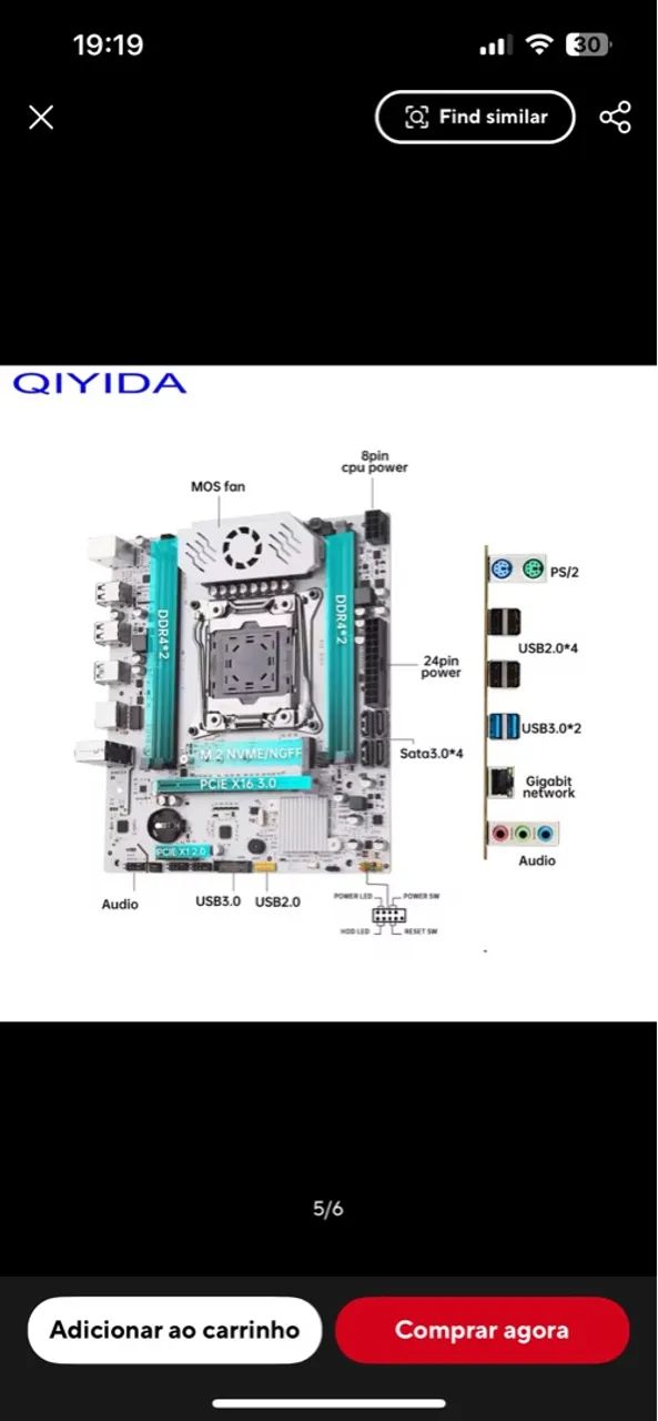 Placa-Mãe X99 D4 - Intel C612 Chipset original - Foto 3