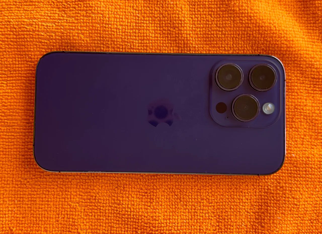 IPhone 14 Pro 258GB Deep Purple celular pouco detalhes trocada a