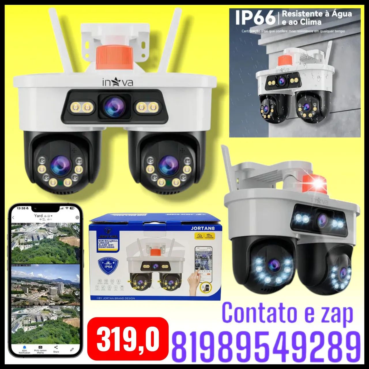 Câmera dupla interna ou externa 