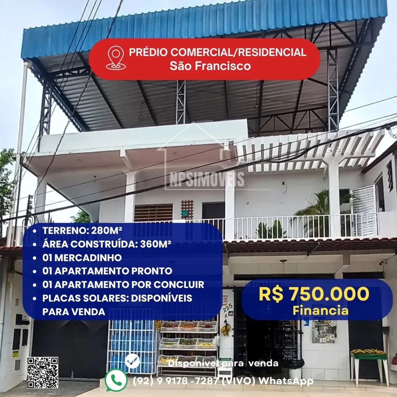 Prédio Comercial/Residencial 01 Mercadinho - Bairro: São Francisco