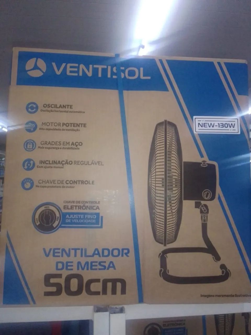 ventilador de mesa de 50cm ventisol mais segurança e durabilidade 289,90 a vista 