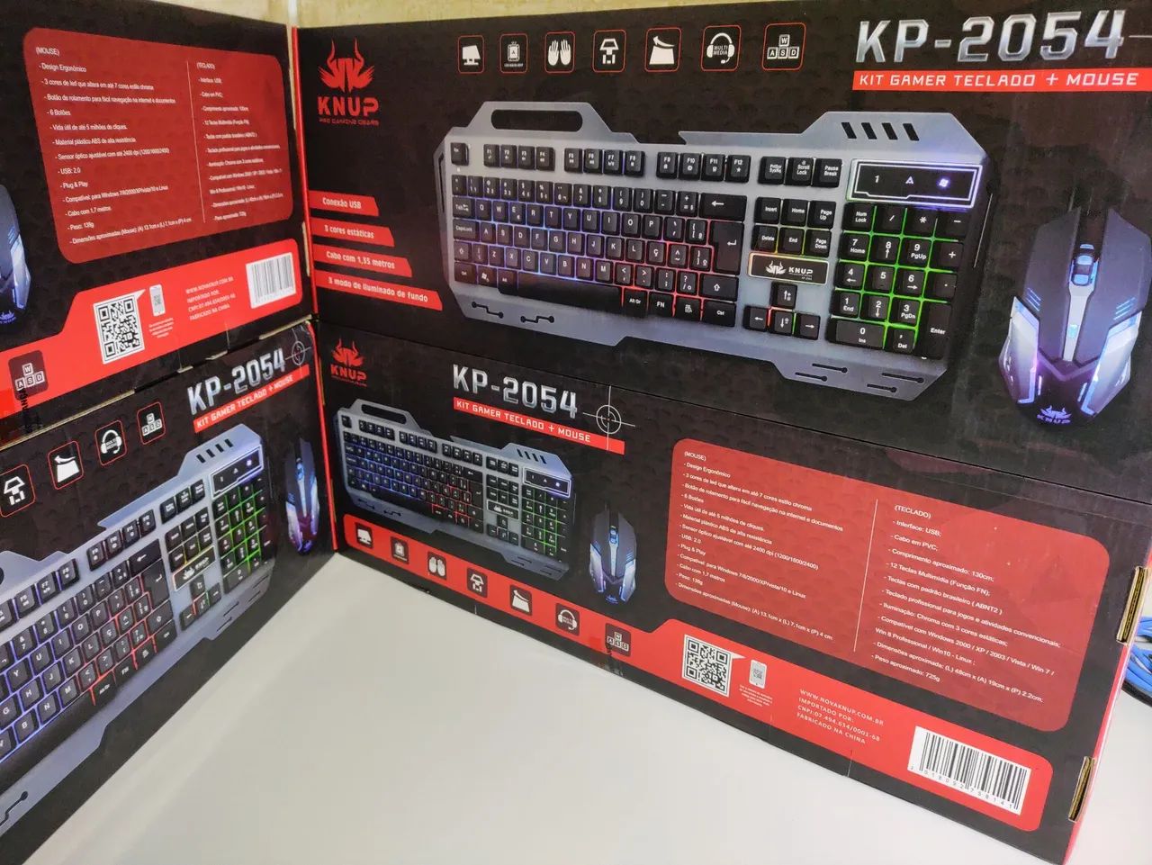 Kit Gamer Teclado e Mouse KNUP KP-2054 - Foto 5