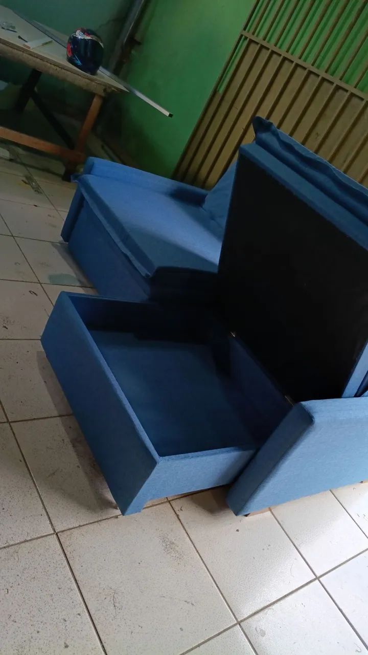 Sofá caixa zero com baú fabricação própria sob medida e encomenda  - Foto 5