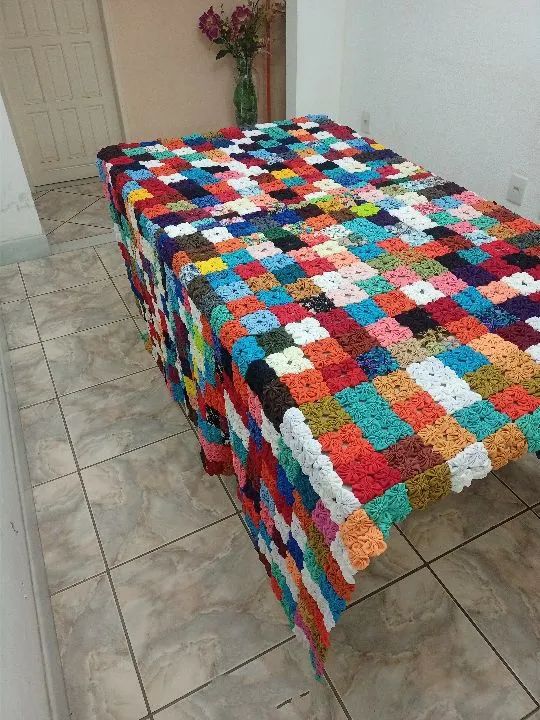 Colcha Casal Artesanato Feita de Fuxico - Foto 2