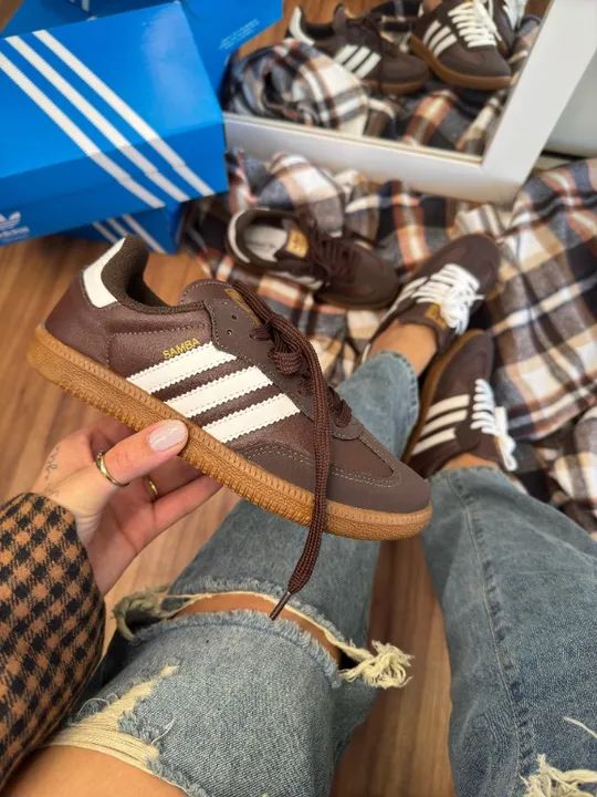TÊNIS ADIDAS SAMBA CACAU / LINHA PREMIUM (34 AO 39) - A PRONTA ENTREGA