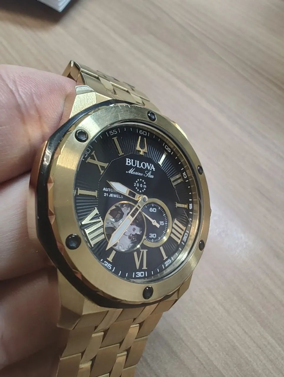 Bulova Marine Star dourado - Foto 3