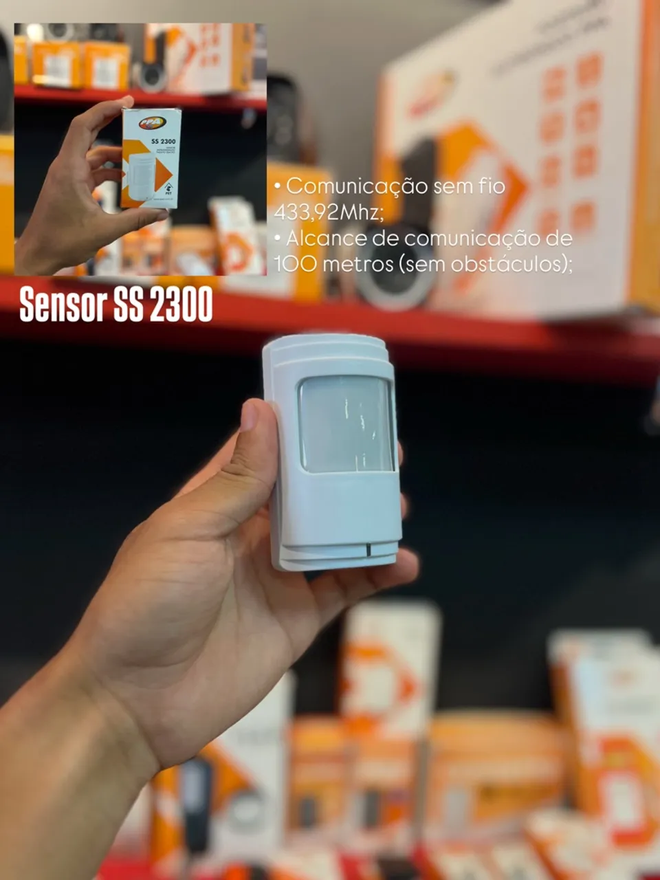 Sensor de presença sem fio SS 2300